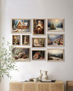 KBKBART Christmas Wall Art Prints Set of 10, Winter Christmas Picture Wall - Image 9