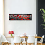 Nature Poppy Wall Art Red and Black Wall Decor Wildflower Field Landscape - Image 6