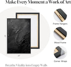 Large Framed Black Abstract Wall Art Set of 2 - Image 6