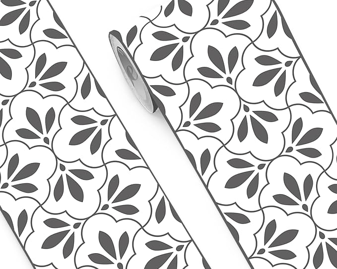 FLFK Wallpaper Border Black and White Patterns Peel and Stick Wall Border Self by FLFK