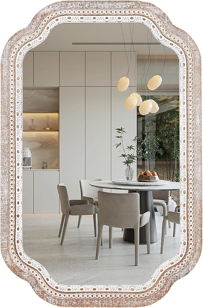 Reflinto 36x24 inch Rustic Farmhouse Wall Mirrors by ReflintoWallDecor