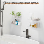 upsimples 4 Pack 15x6 Inches Acrylic Bathroom Shelves - Image 4