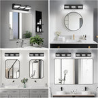 IZORRO LED Modern Bathroom Lights Fixtures, Matte Black Acrylic Wall Lighting - Image 5