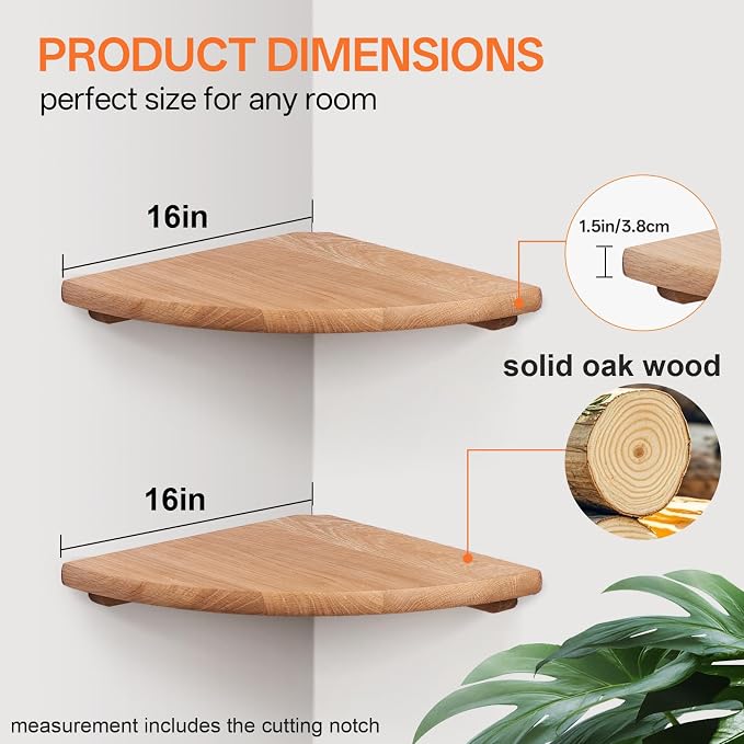 Gieanoo Floating Corner Shelves - Image 4
