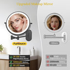 FUNTOUCH 20X/3X Rechargeable Wall Mounted Makeup Vanity Mirror - Image 5