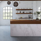 practicalWs Marble Wallpaper Granite White and Grey Paper Roll 23.6" x 118" - Image 4