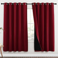 NICETOWN Full Shade Curtain Panels, 70 x 72 inch, Burgundy Red, Pair of Energy by NICETOWN