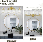 Crystal Bathroom Light Fixtures, Bathroom Lighting Fixtures Over Mirror - Image 5