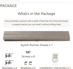 TWOPAGES Natural Woven No Drill Roman Shades, Custom Cordless Blackout Bamboo - Image 6