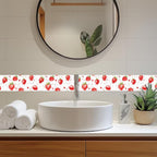 HOMETITUTE Wallpaper Border Peel and Stick Wall Border Strawberry Fruit Theme - Image 7