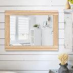 AAZZKANG Rustic Mirrors for Wall Rectangle Wood Frame Mirror 50 x 40 cm - Image 4