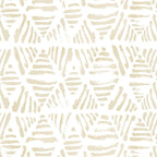 Peel and Stick Wallpaper Boho Wall Paper Geometric Beige and White Contact by Fiula
