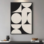 Framed Black and White Abstract Wall Art, Large Modern Canvas Prints Paintings by Cuspin