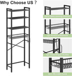 Kalrin Over-The-Toilet Storage Rack, 4-Tier Bathroom Organizer Shelf Over Toilet - Image 8