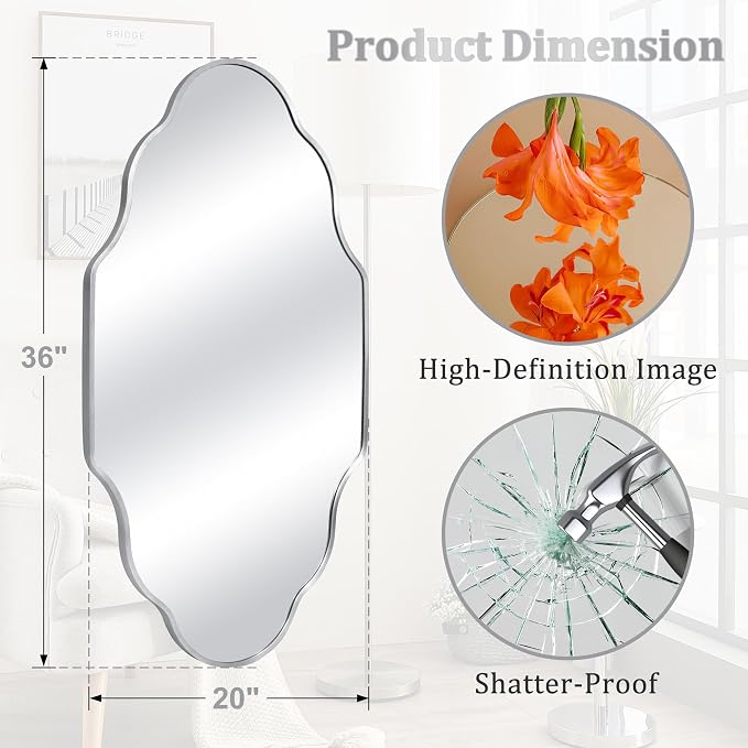 Scalloped Mirror for Bathroom - Image 2