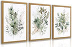 LLEEMPI Sage Green Wall Art Set of 3, Modern Watercolor Botanical Wall Decor by Unknown