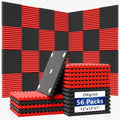 56 Pack Acoustic Foam Panels |1 "x12 "x12" Rapid Recovery Acoustic Wall Panels by Temgcuam