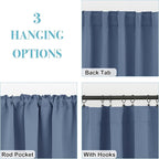 RYB HOME Small Window Curtains Blackout, Privacy Thermal Insulating Drapes - Image 2