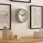 JONES CLOCKS® Fuze wall Clock | Small Round Clock | Gray | Playful Modern Design - Image 4