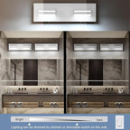 SineRise LED Modern Bathroom Vanity Light Fixtures, Matte White Modern Acrylic - Image 3