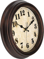 TOPZEA Retro Wall Clock, 12 Inch Silent Non-Ticking Classic Clocks Decorative - Image 2