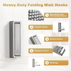 Folding Wall Hook, Heavy Duty Zinc Alloy No Rust Fold Up Hooks - Image 3