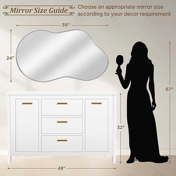 Dorlicecass Irregular Wall Mirror - Image 4