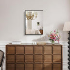 KOCUUY Black Bathroom Mirror, 18x24 Inch Rectangle Mirror - Image 4