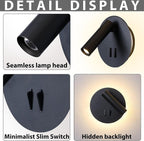 ZEROUNO Hardwired Sconces Wall Mounted Reading Lights - Image 5