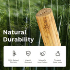 OUZUGIE 1 Pack 96x48 Inch Natural Bamboo Wall Panel – Yellow Burned Pole Wrap - Image 7