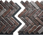 EverStone Herringbone Faux Brick Panel, 46 1/2"W x 25 1/4"H x 1"D, Moon Rock - Image 8