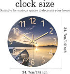 Sunset Clocks Wall for Bedroom Silent Wall Clock Non Ticking Decorative Wall - Image 5