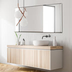 Ruomeng Rectangle Wall Mirror Frameless Bathroom Mirror 48” x 30" Beveled Edge - Image 2