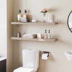 HOOBRO Floating Shelves for Wall, Wall Mounted Shelf Set of 2, 39.4" Hanging - Image 2