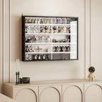 HOMCOM 5-Tier Display Cabinet, Glass Door Cabinet - Image 8