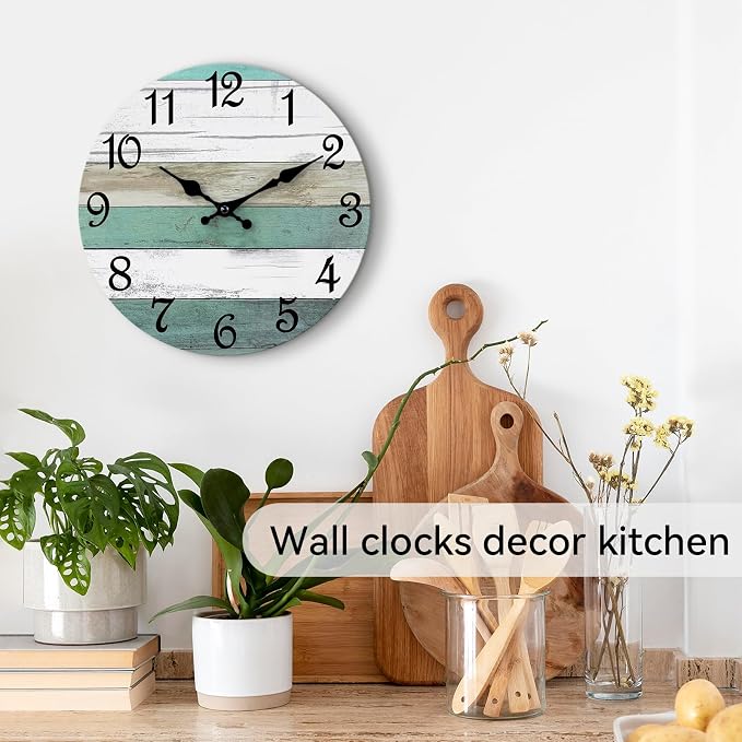CHYLIN Wall Clock, 10 Inch Silent Non Ticking Wall Clocks Battery Operated - Image 4