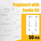 Spampur Peg Board, 8 Pack Metal Pegboard Panels - Image 7