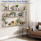 Harwaya White Floating Book Shelves - Image 4