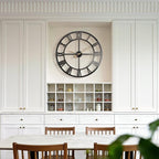 Vantic 32 Inch Large Wall Clock, Roman Numeral Metal Oversized Wall Clocks - Image 8