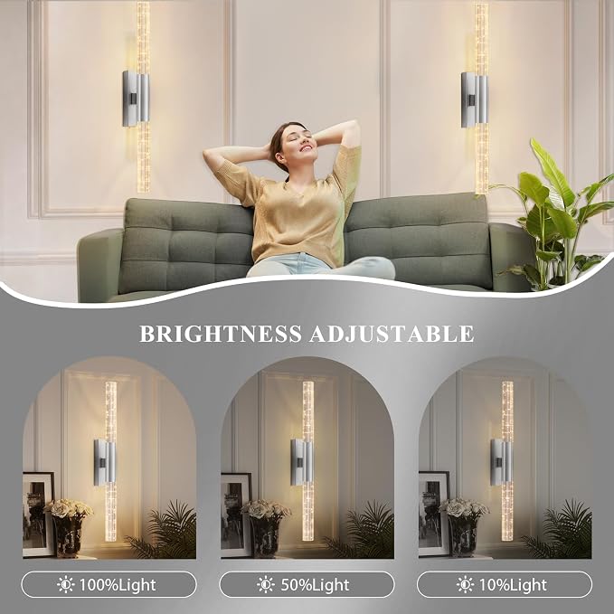 camuucci Battery Operated Wall Sconces Set of 2 Rechargeable Battery Powered - Image 5
