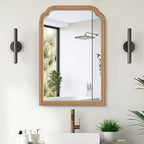WallBeyond Wood Frame Wall Mirror Rounded Corner Arch Rectangle Mirror by WallBeyond