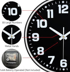 Modern Silent Wall Clock, 10inch Non-Ticking Analog Battery Operated Clock - Image 6