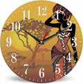 Mxocom African Woman Wall Clock Beautiful Black Woman by Mxocom