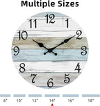 CHYLIN Wall Clock 14 Inch Bathroom Clock, Rustic Wall Clocks Battery Operated - Image 3