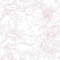 Ismoon Large Floral Peel and Stick Wallpaper Boho White/Pink Contact Paper by Ismoon