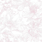 Ismoon Large Floral Peel and Stick Wallpaper Boho White/Pink Contact Paper by Ismoon