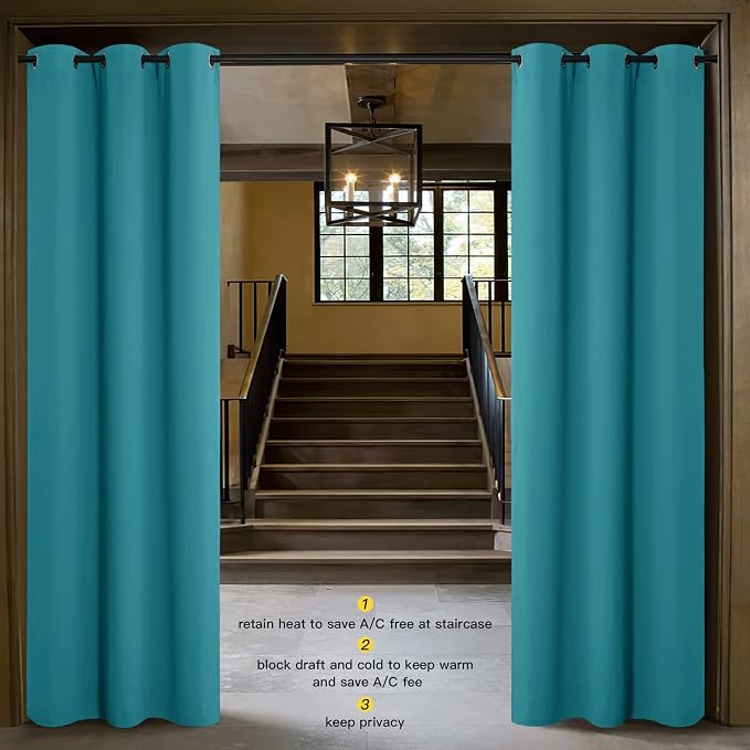NICETOWN Door Screen Cover for Air Conditioner Room, Insulated Faux Accordion - Image 2