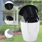 Yungyan 10 Sets 5" Self Watering Hanging Planter White Lazy Flower Pots Plastic - Image 5