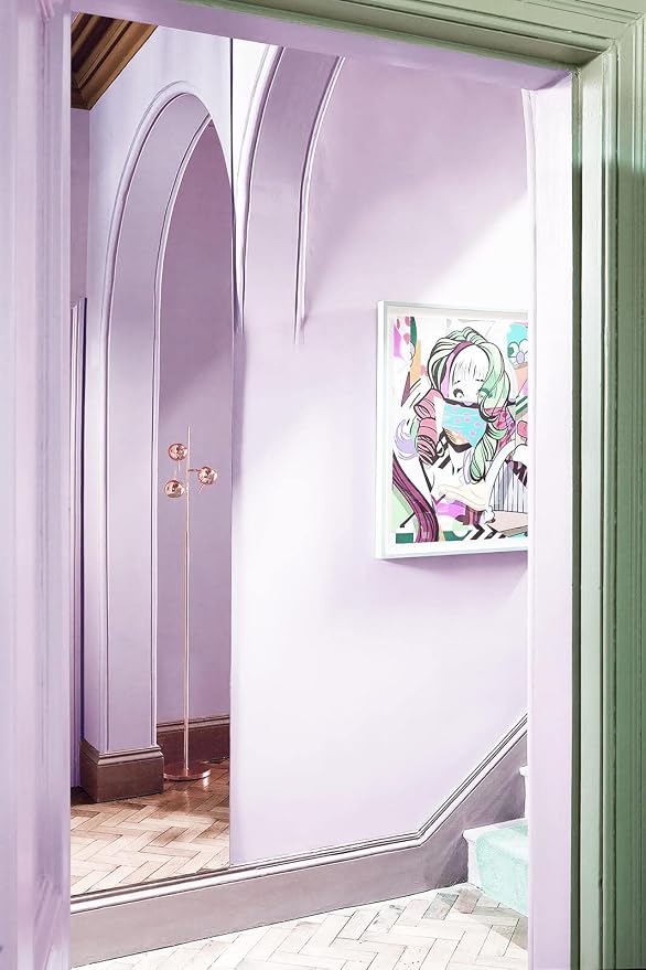 Dimoon 236''x17.7'' Purple Peel and Stick Wallpaper Contact Paper Modern Self - Image 3