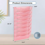 EASEPRES 8 Pocket Mesh Hanging Wall File Organizer, Wall Mounted Mail Paper - Image 2